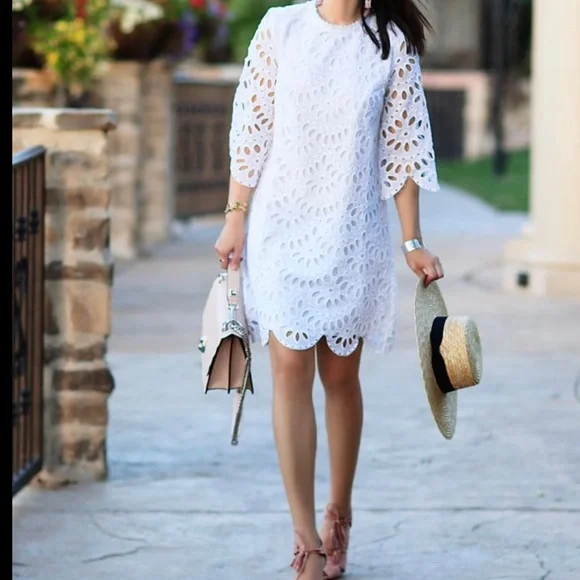 Ann Taylor | Dresses | Ann Taylor Eyelet Dress | Poshmark
